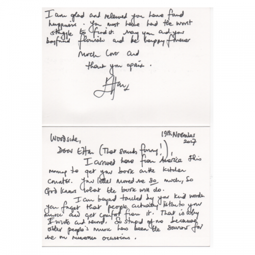 Personal note from Sir Elton John'