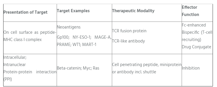 Intracellular Targets Made Druggable by TCR-like Antibodies