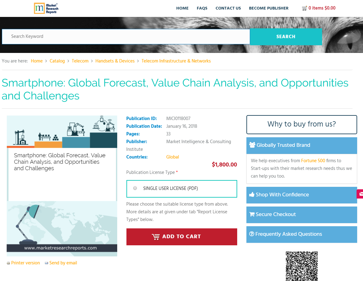 Smartphone: Global Forecast, Value Chain Analysis'