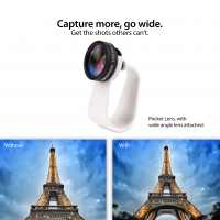 Take stunning wide-angle shots with Pocket Lens