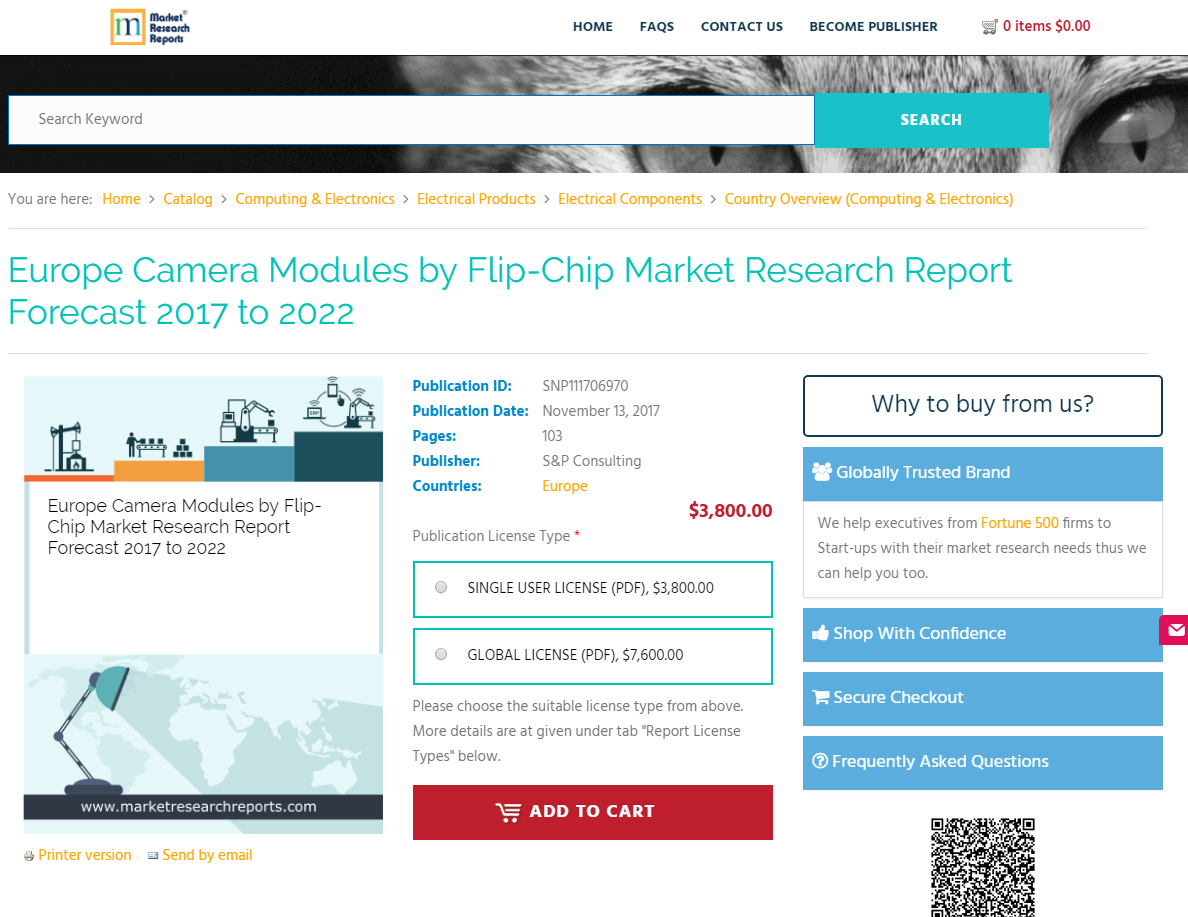 Europe Camera Modules by Flip-Chip Market Research Report'