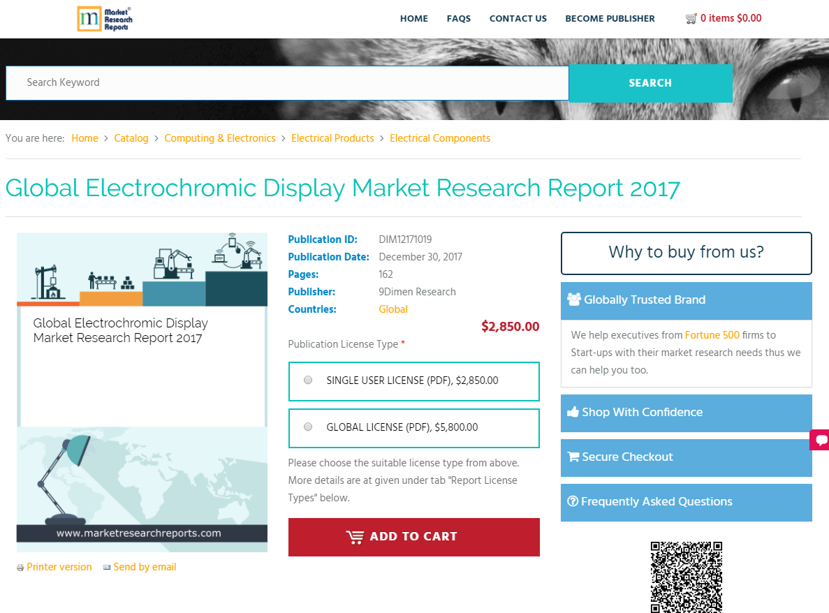 Global Electrochromic Display Market Research Report 2017'