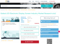 Global LED Electronic Display Screen Industry Market 2017