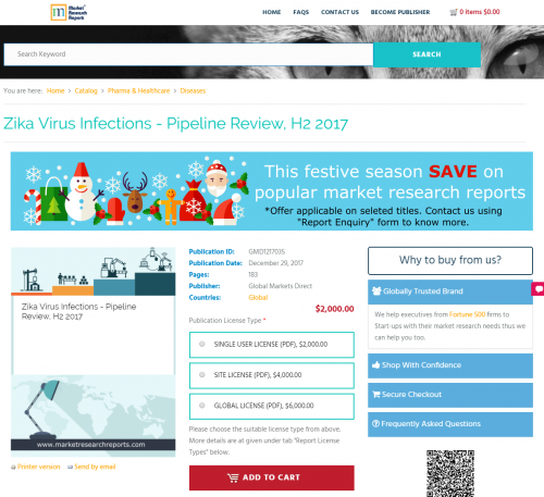 Zika Virus Infections - Pipeline Review, H2 2017'