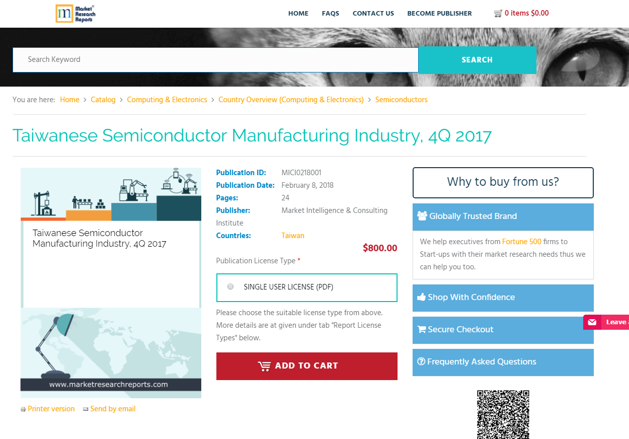 Taiwanese Semiconductor Manufacturing Industry, 4Q 2017