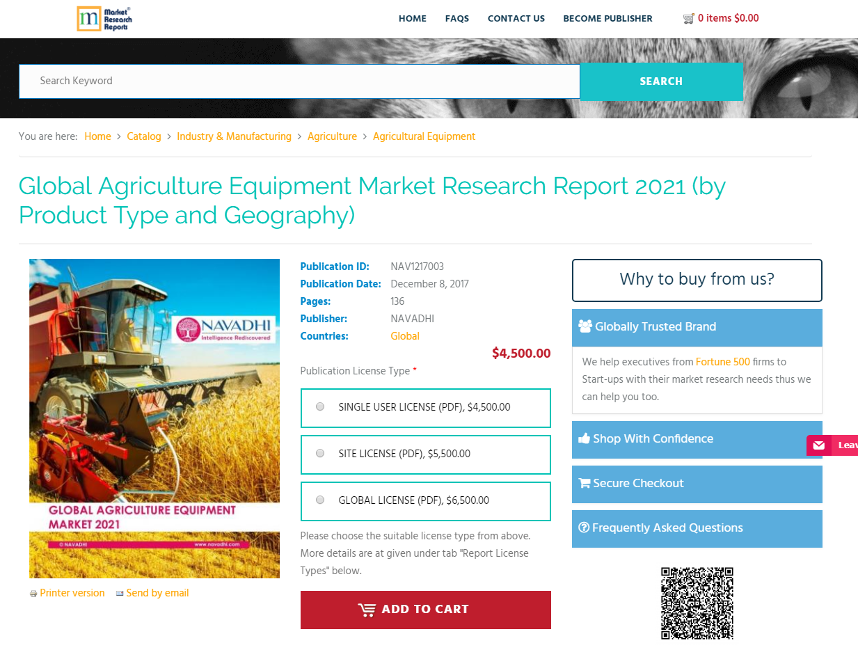 Global Agriculture Equipment Market Research Report 2021