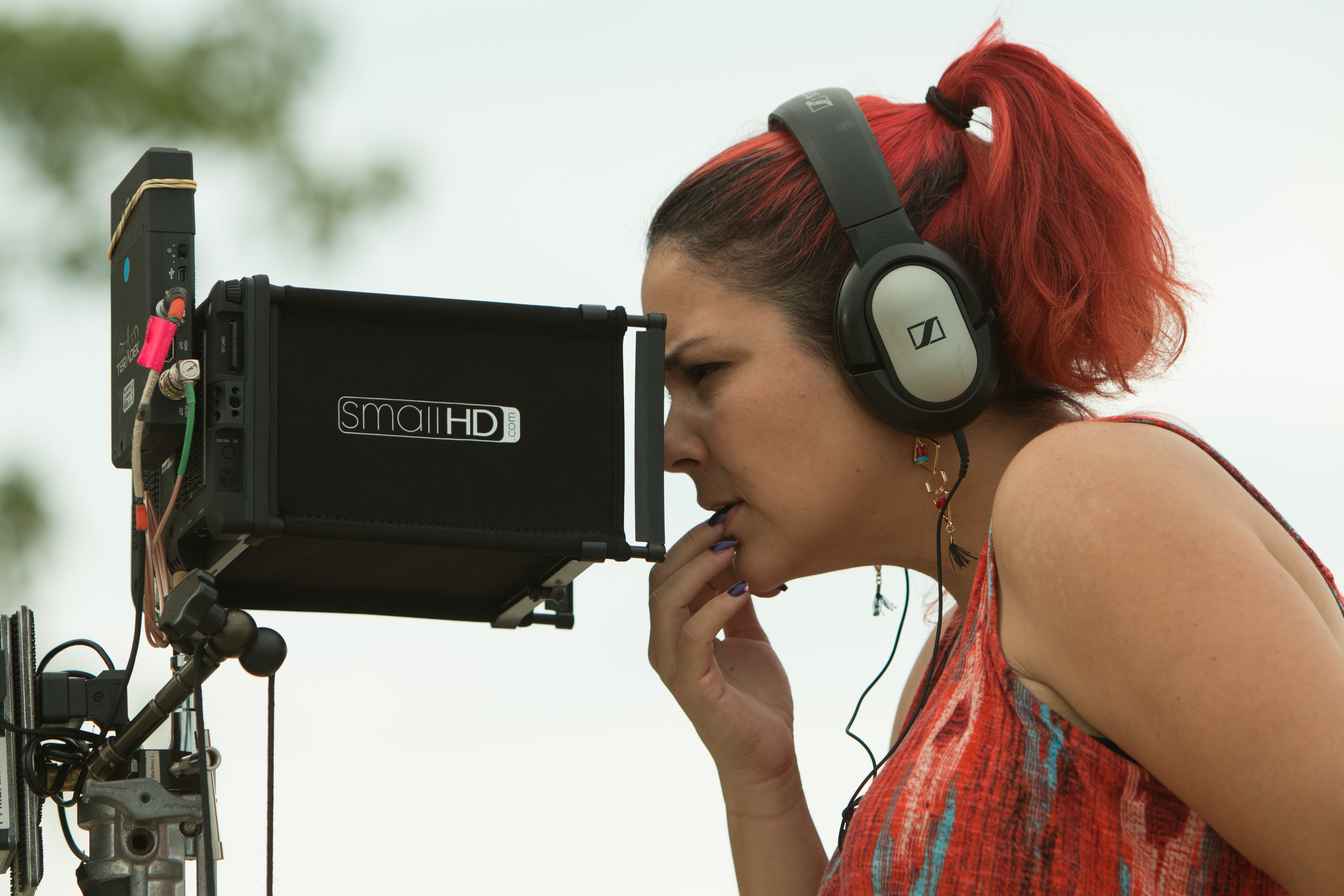 Arianne Benedetti on the set of Beyond Brotherhood