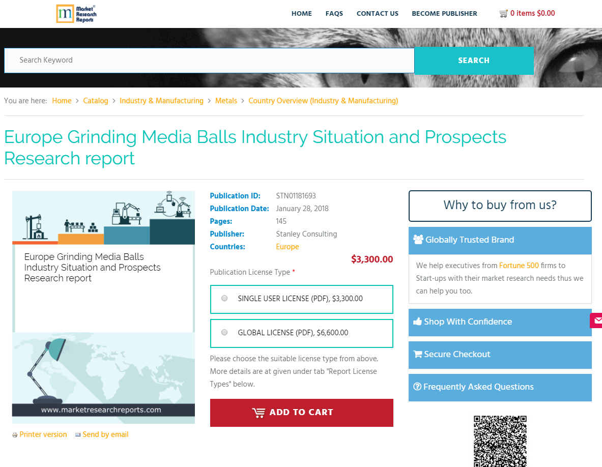 Europe Grinding Media Balls Industry Situation and Prospects'