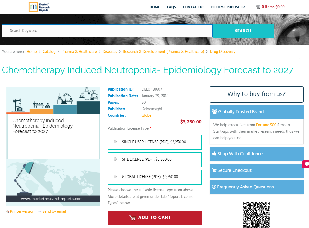 Chemotherapy Induced Neutropenia- Epidemiology Forecast 2027'