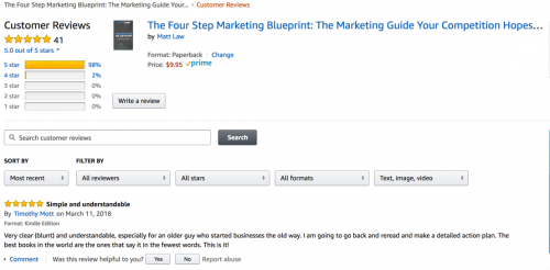 Four Step Marketing Book Reviews'