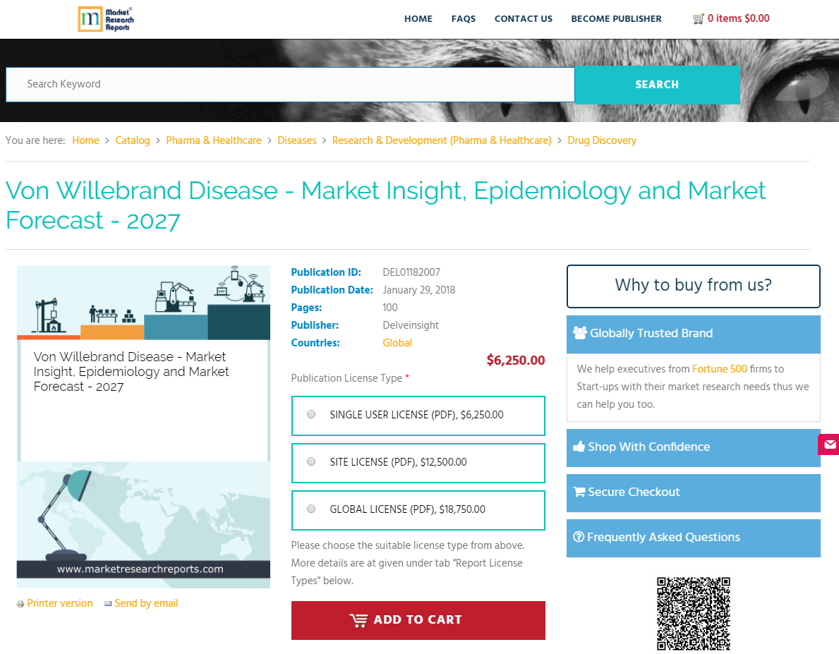 Von Willebrand Disease - Market Insight, Epidemiology 2027'