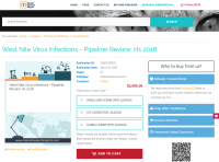 West Nile Virus Infections - Pipeline Review, H1 2018
