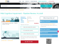 Mild Cognitive Impairment - Pipeline Review, H1 2018