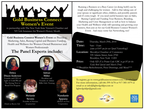 Gold Business Connect Women's Flyer'