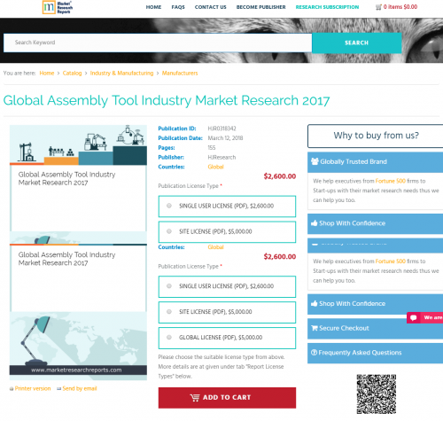 Global Assembly Tool Industry Market Research 2017'