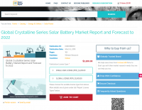 Global Crystalline Series Solar Battery Market Report 2022