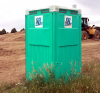 Construction site portable toilets'