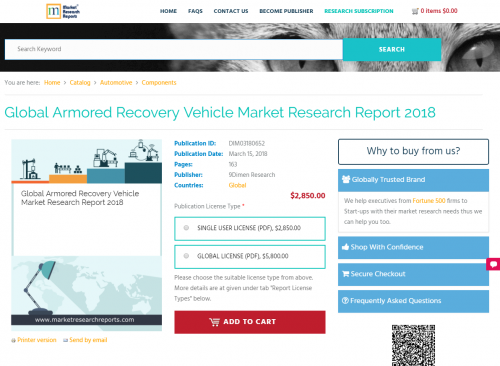 Global Armored Recovery Vehicle Market Research Report 2018'