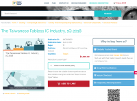 The Taiwanese Fabless IC Industry, 1Q 2018