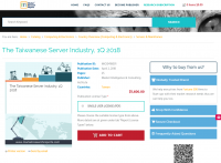 The Taiwanese Server Industry, 1Q 2018