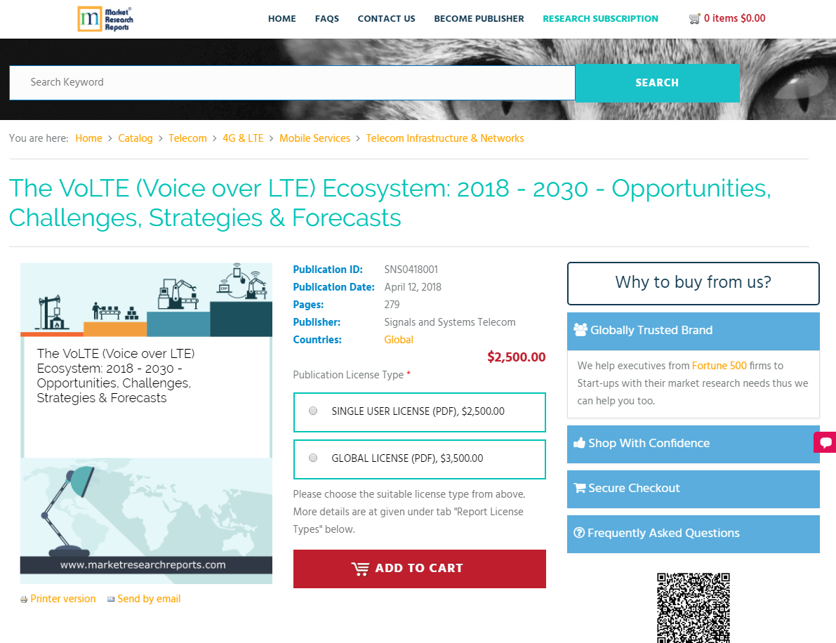 The VoLTE (Voice over LTE) Ecosystem: 2018 - 2030