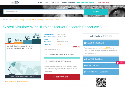 Global Simulate Wind Turbines Market Research Report 2018'