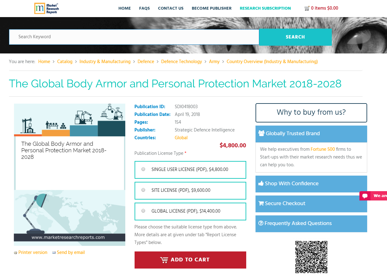 The Global Body Armor and Personal Protection Market