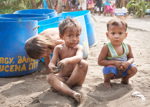 Three boys in Barra, Philippines'