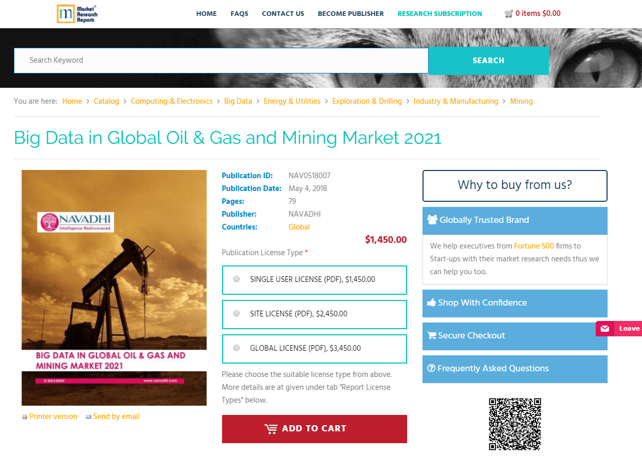 Big Data in Global Oil &amp; Gas and Mining Market 2021'