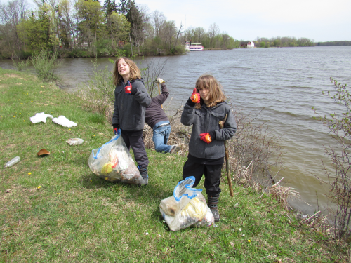 ISF Youth Logan and Jaxon participating in Flints Cleanup'