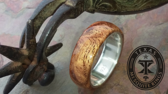 Mesquite Burl/Sterling Silver Ring'