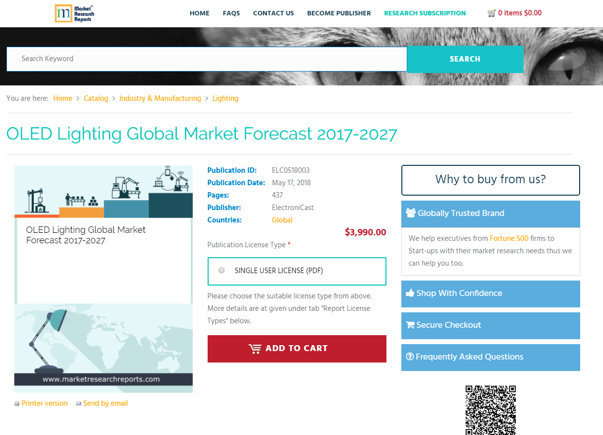 OLED Lighting Global Market Forecast 2017-2027