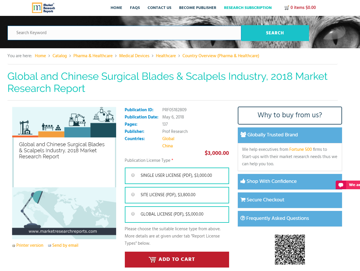 Global and Chinese Surgical Blades &amp; Scalpels Indust'