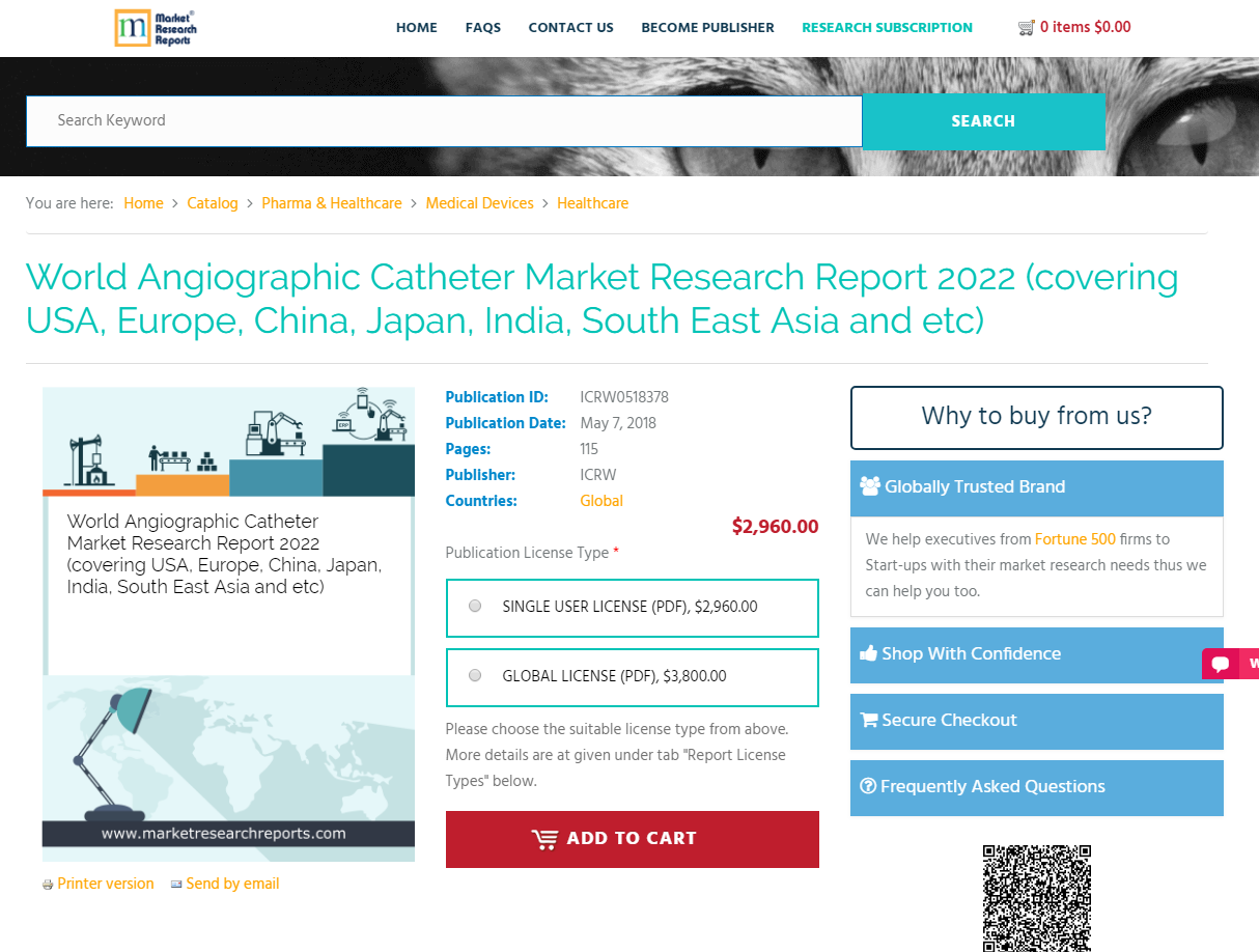 World Angiographic Catheter Market Research Report 2022'