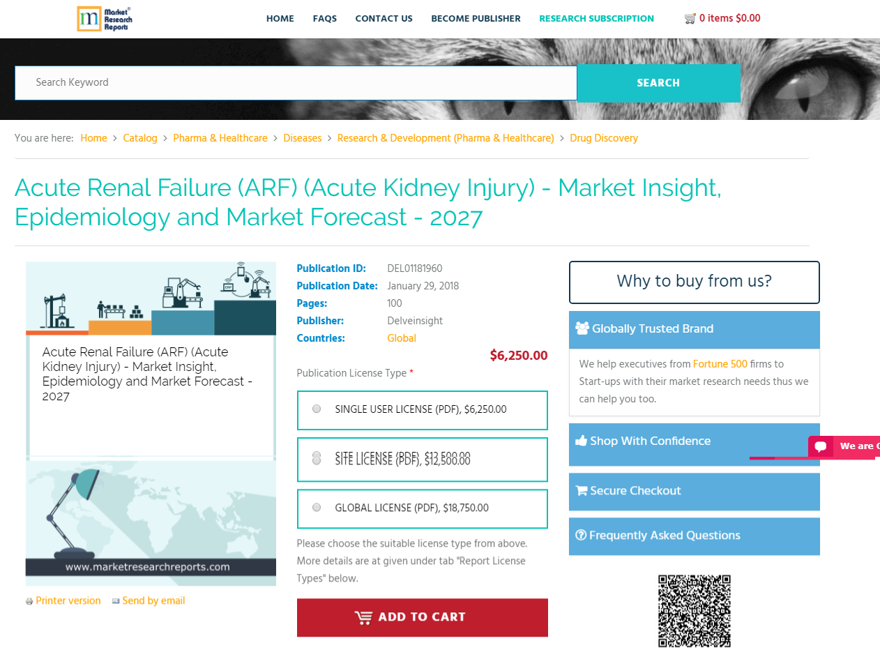 Acute Renal Failure (ARF) - Market Insight, Epidemiology'