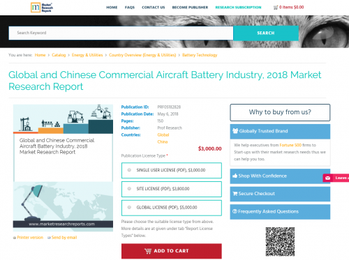 Global and Chinese Commercial Aircraft Battery Industry'