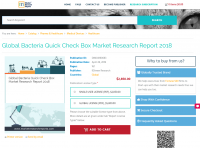 Global Bacteria Quick Check Box Market Research Report 2018