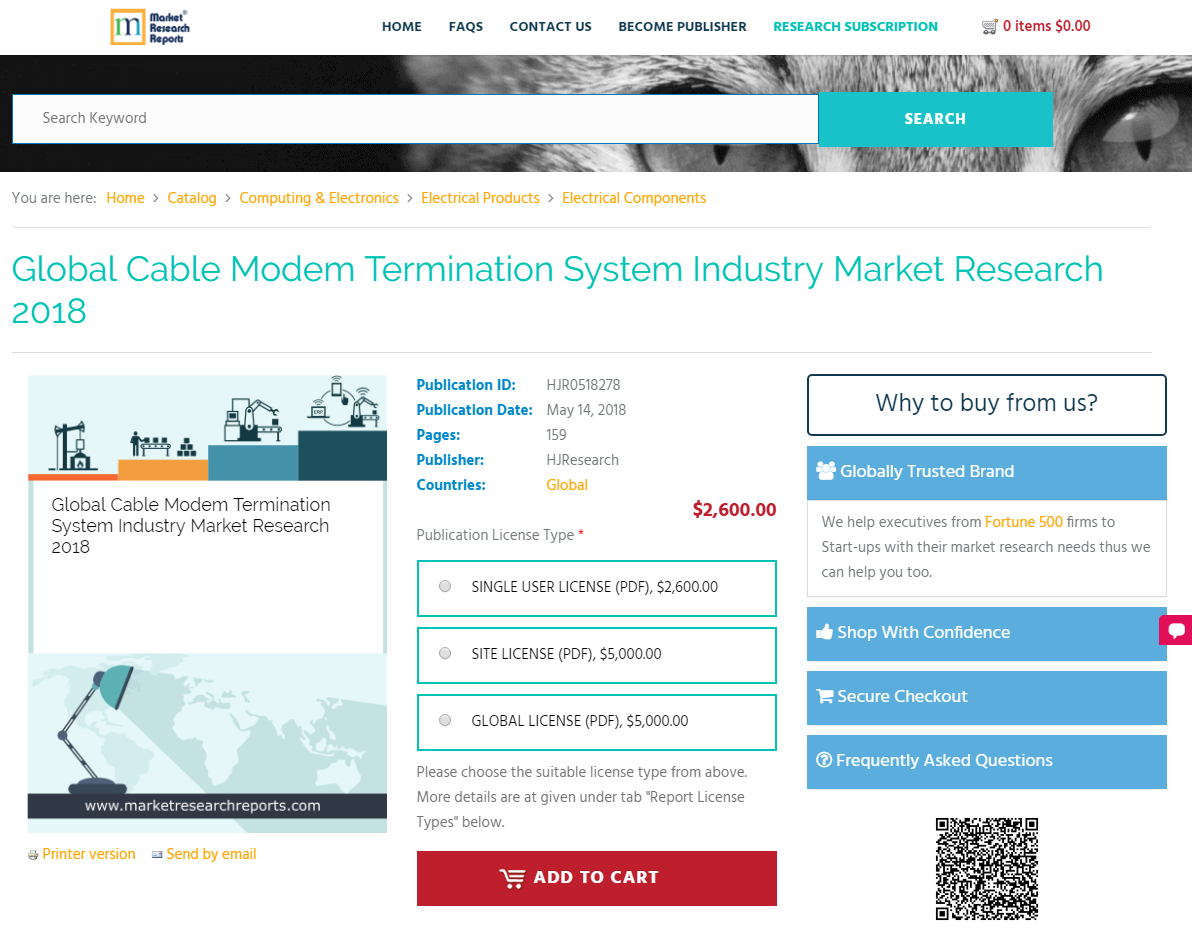 Global Cable Modem Termination System Industry Market 2018