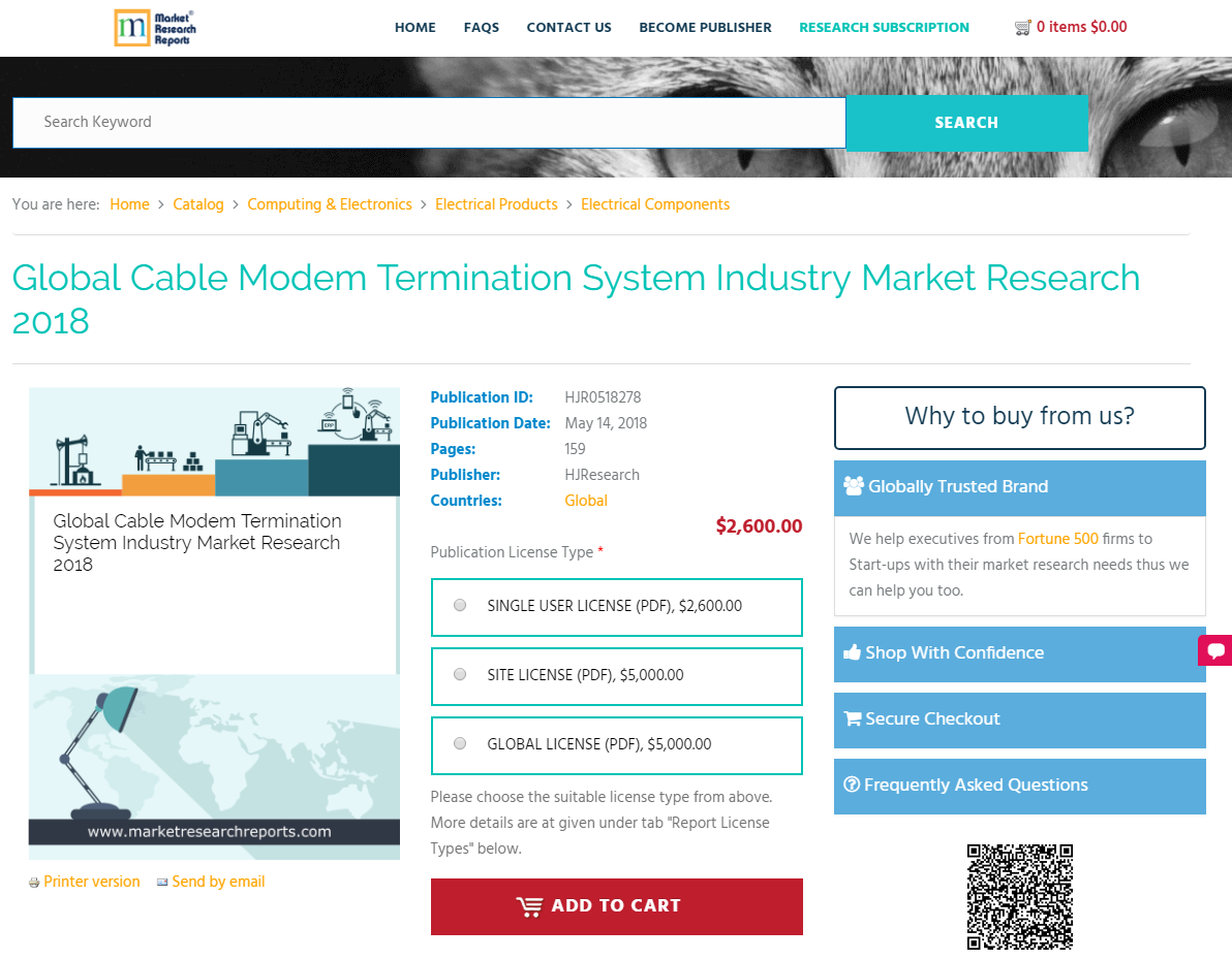 Global Cable Modem Termination System Industry Market 2018'