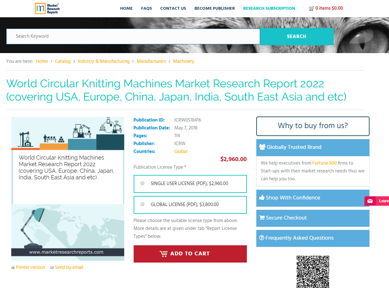 World Circular Knitting Machines Market Research Report 2022'