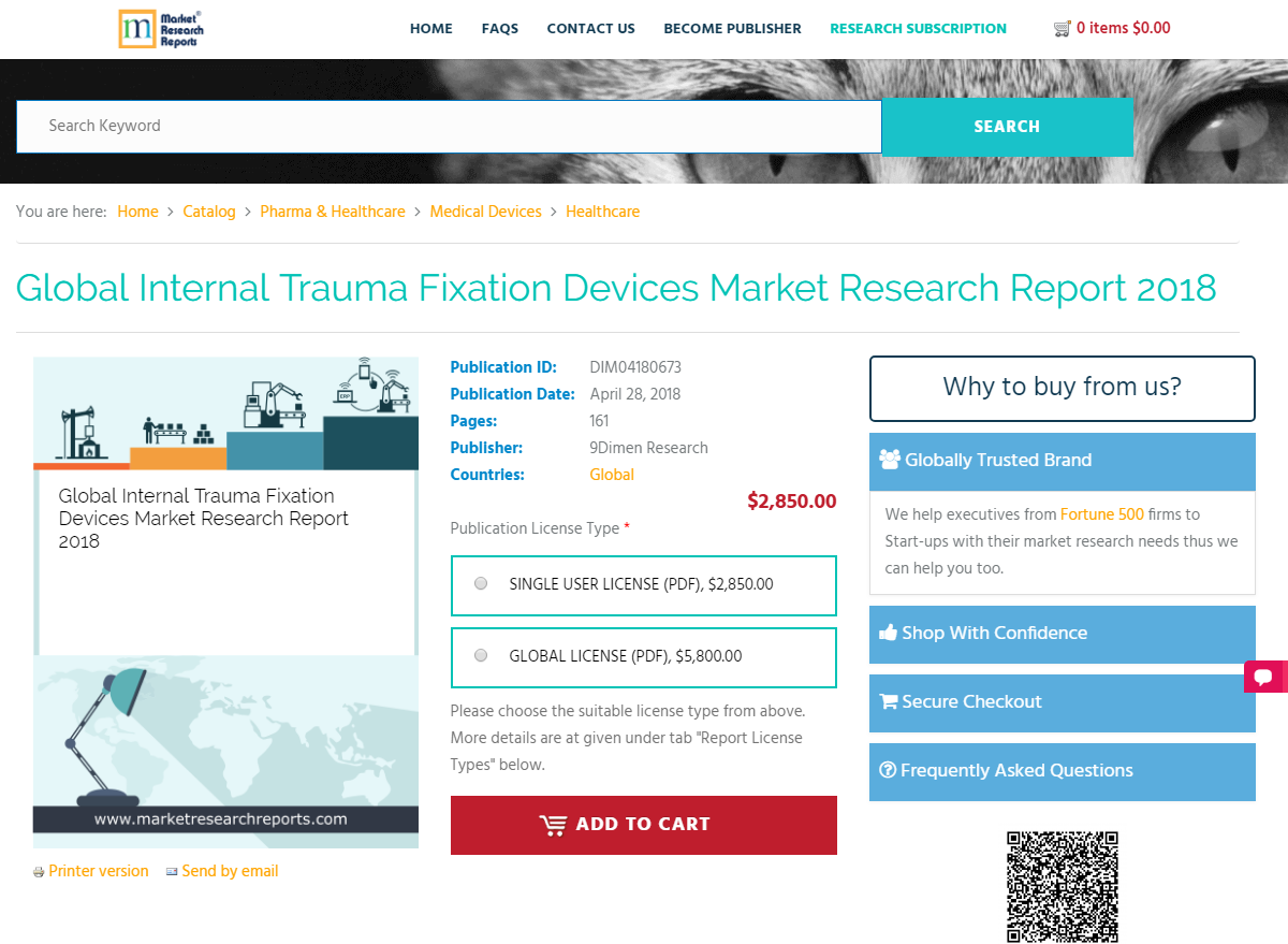 Global Internal Trauma Fixation Devices Market Research 2018