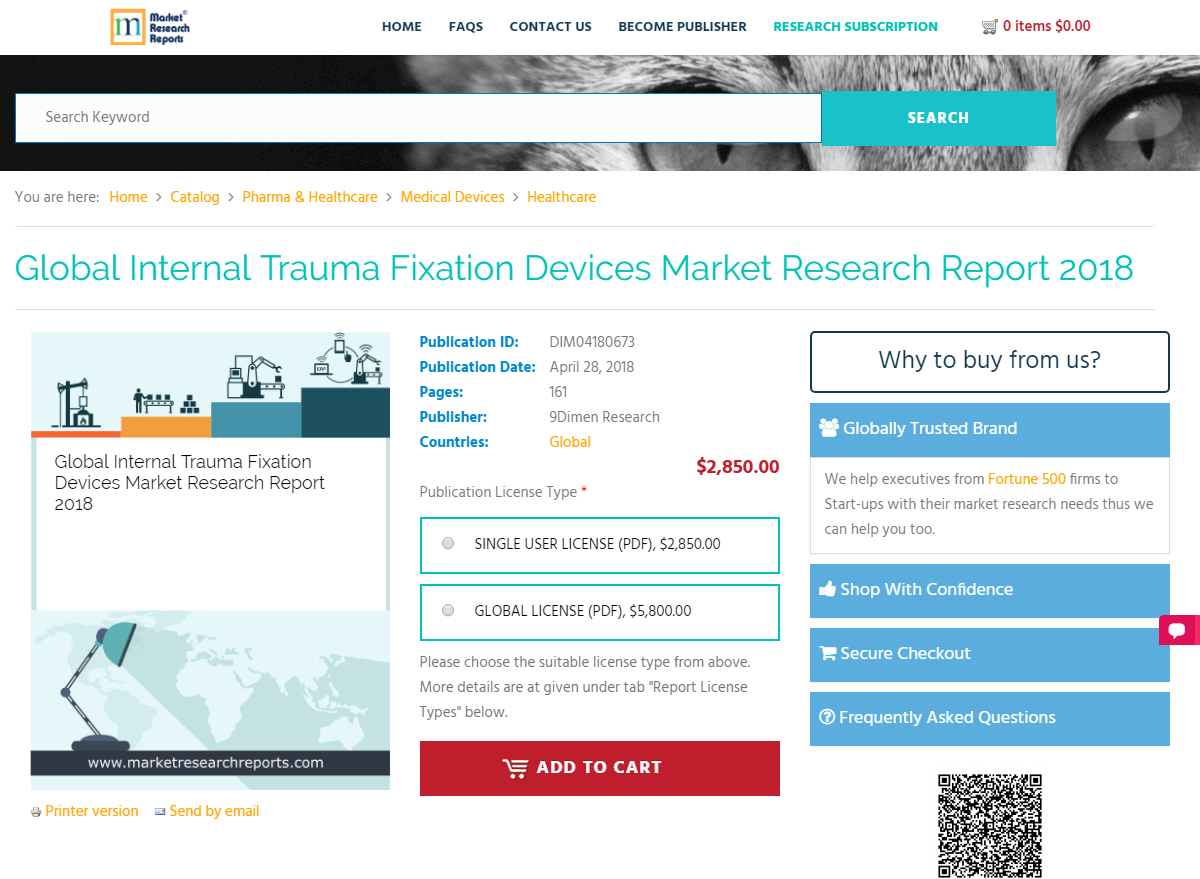 Global Internal Trauma Fixation Devices Market Research 2018'