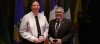 Trevor Miller pictured with Minister of Public Safety Canada