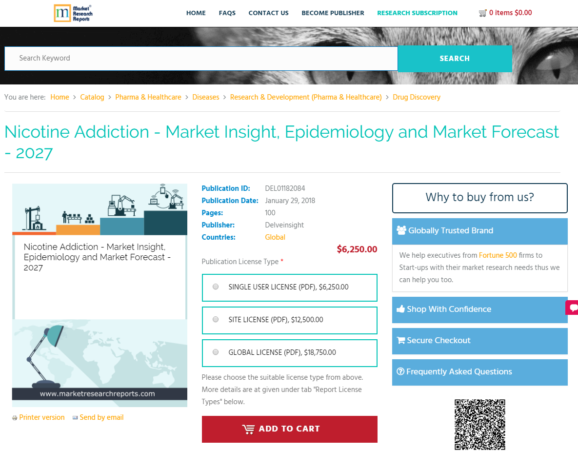 Nicotine Addiction - Market Insight, Epidemiology and Market