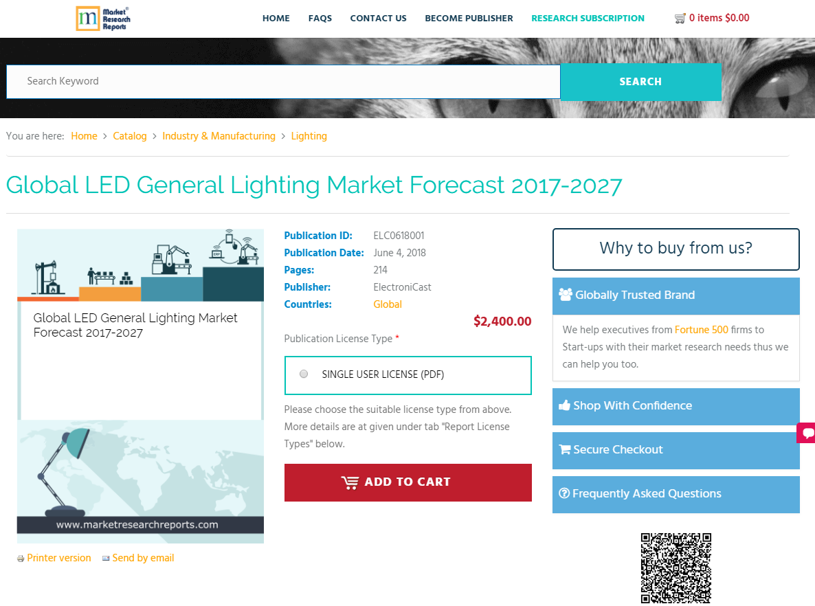 Global LED General Lighting Market Forecast 2017-2027'