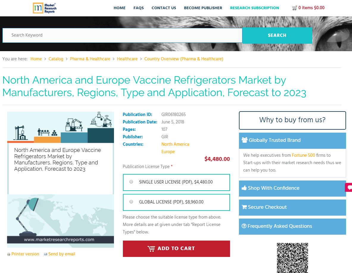 North America and Europe Vaccine Refrigerators Market 2023'