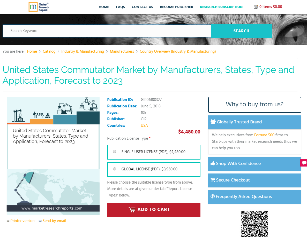 United States Commutator Market by Manufacturers, States'
