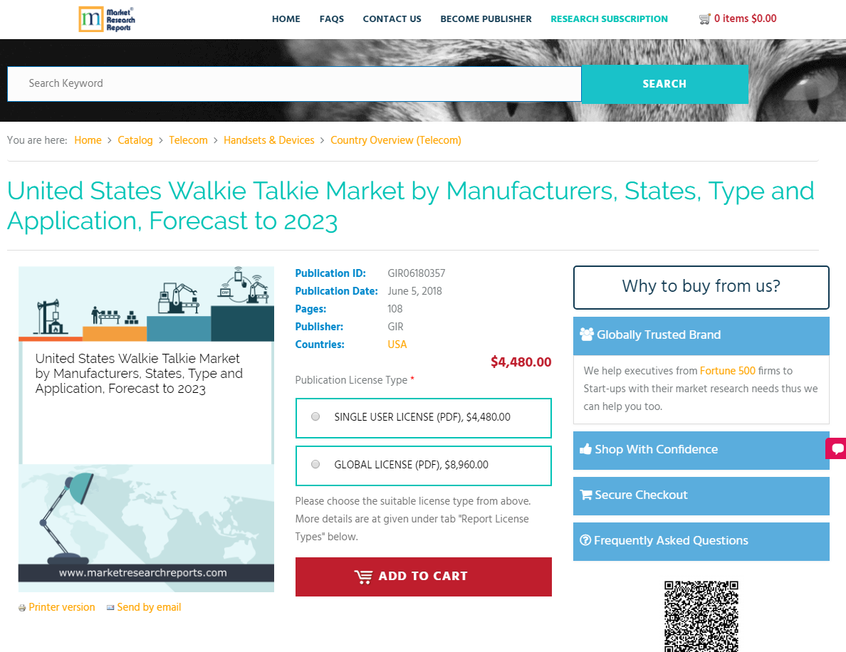 United States Walkie Talkie Market by Manufacturers, States'
