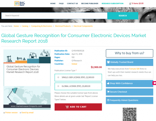 Global Gesture Recognition for Consumer Electronic Devices'