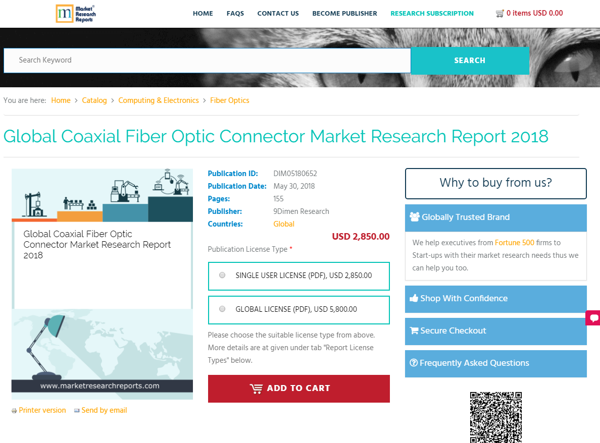 Global Coaxial Fiber Optic Connector Market Research Report